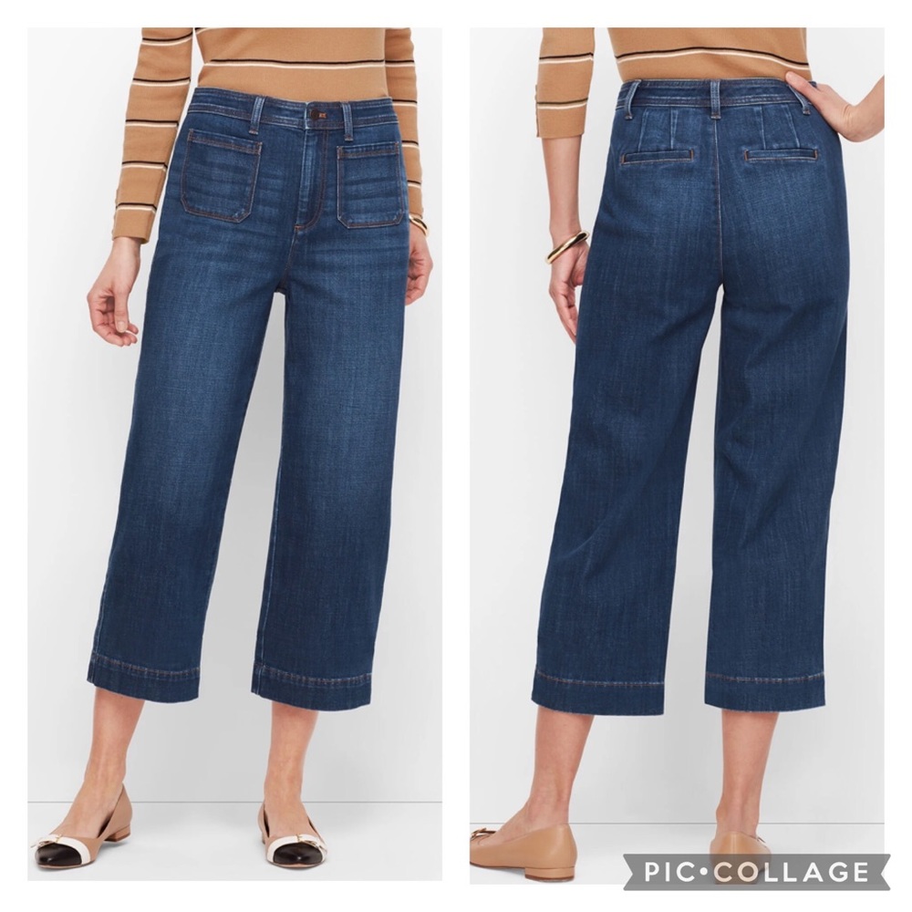 Talbots High Waist Crop Wide-Leg Jeans (Flawless Collection)